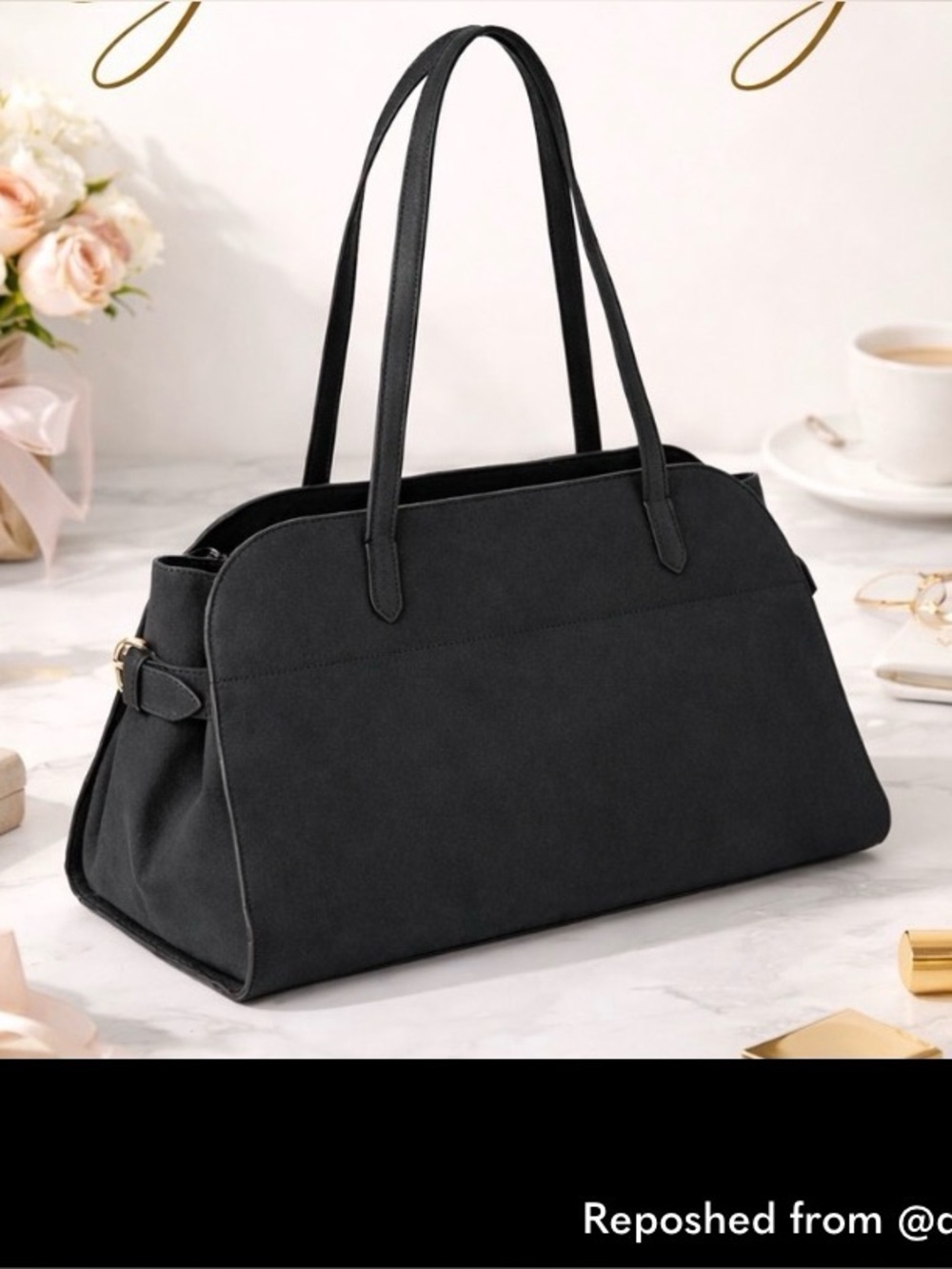 a new day Black Structured Shoulder Tote